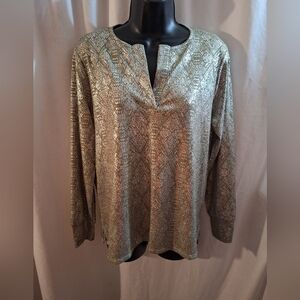 Elegant Gold Metallic Blouse